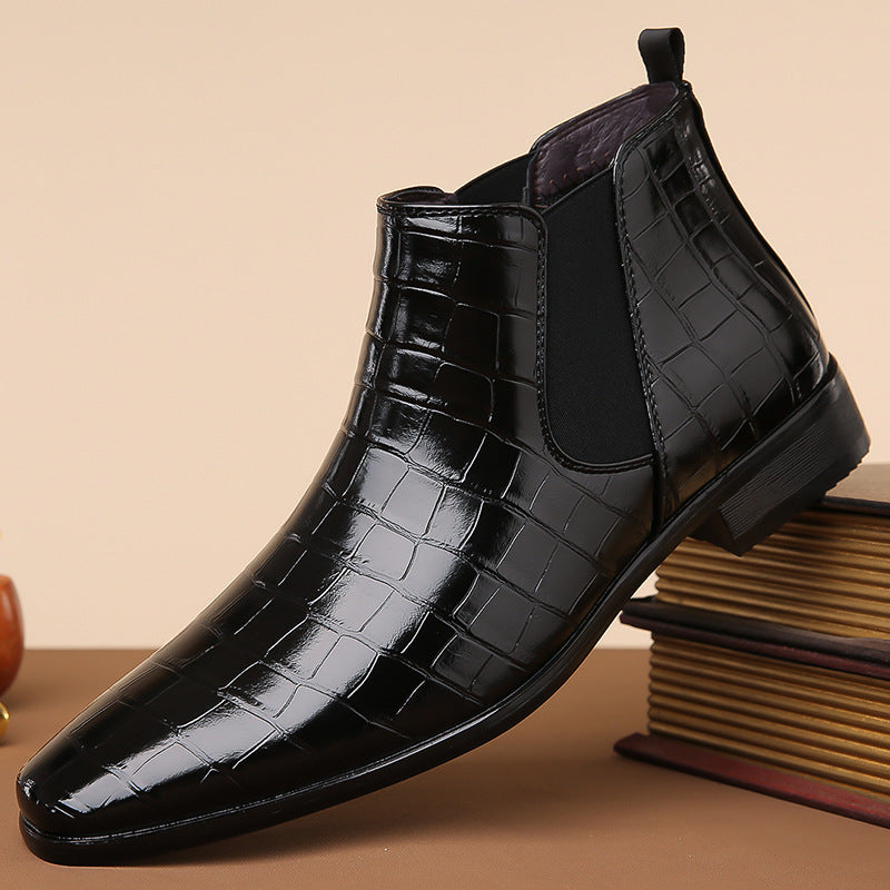 Gladwin - Formelle glänzende Lederstiefel für Herren