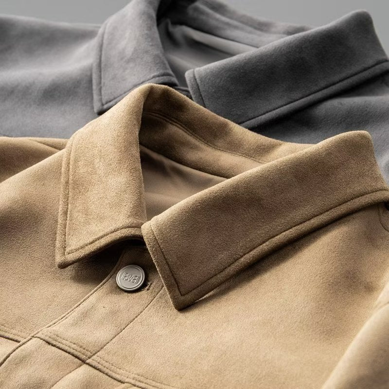 Wilbur - Klassische Lederjacke aus Wildleder für Herren