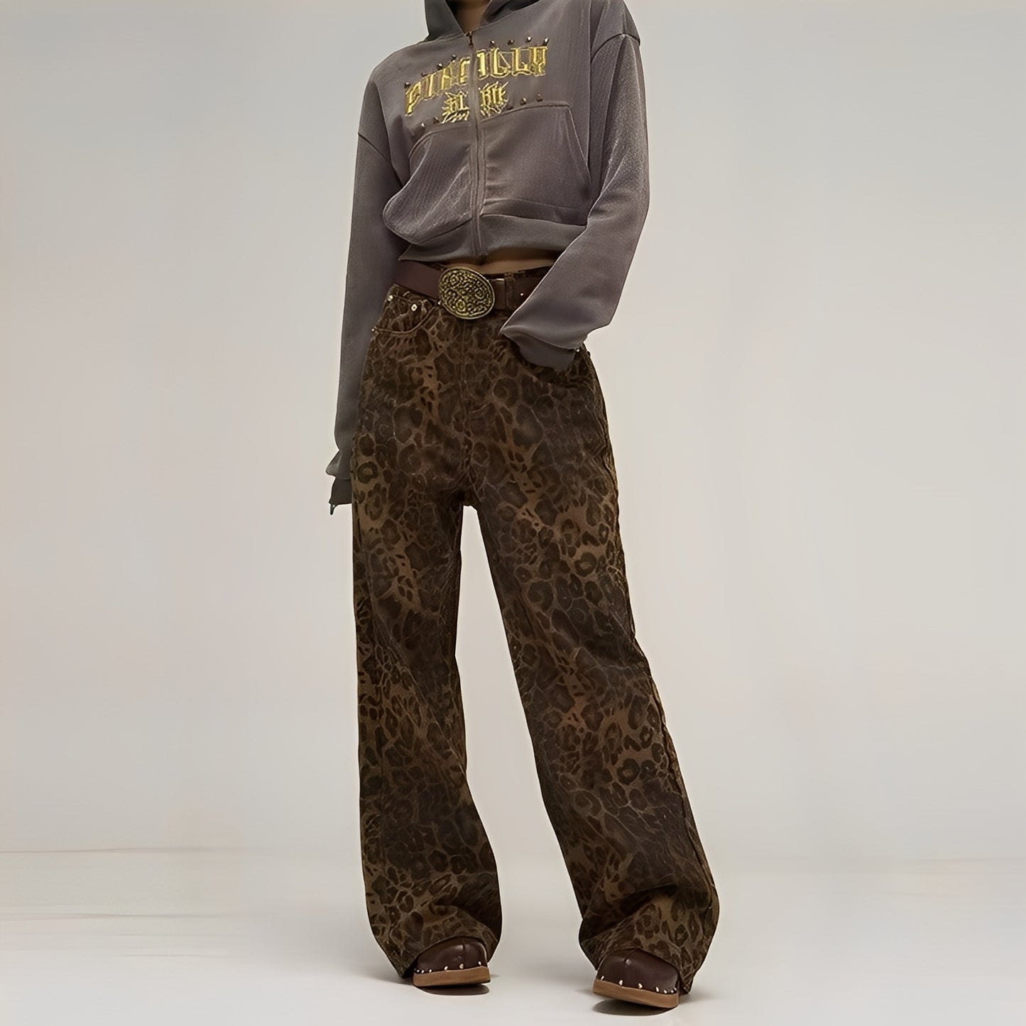 Felecia - Stilvolle bedruckte Baggy-Jeans für Damen