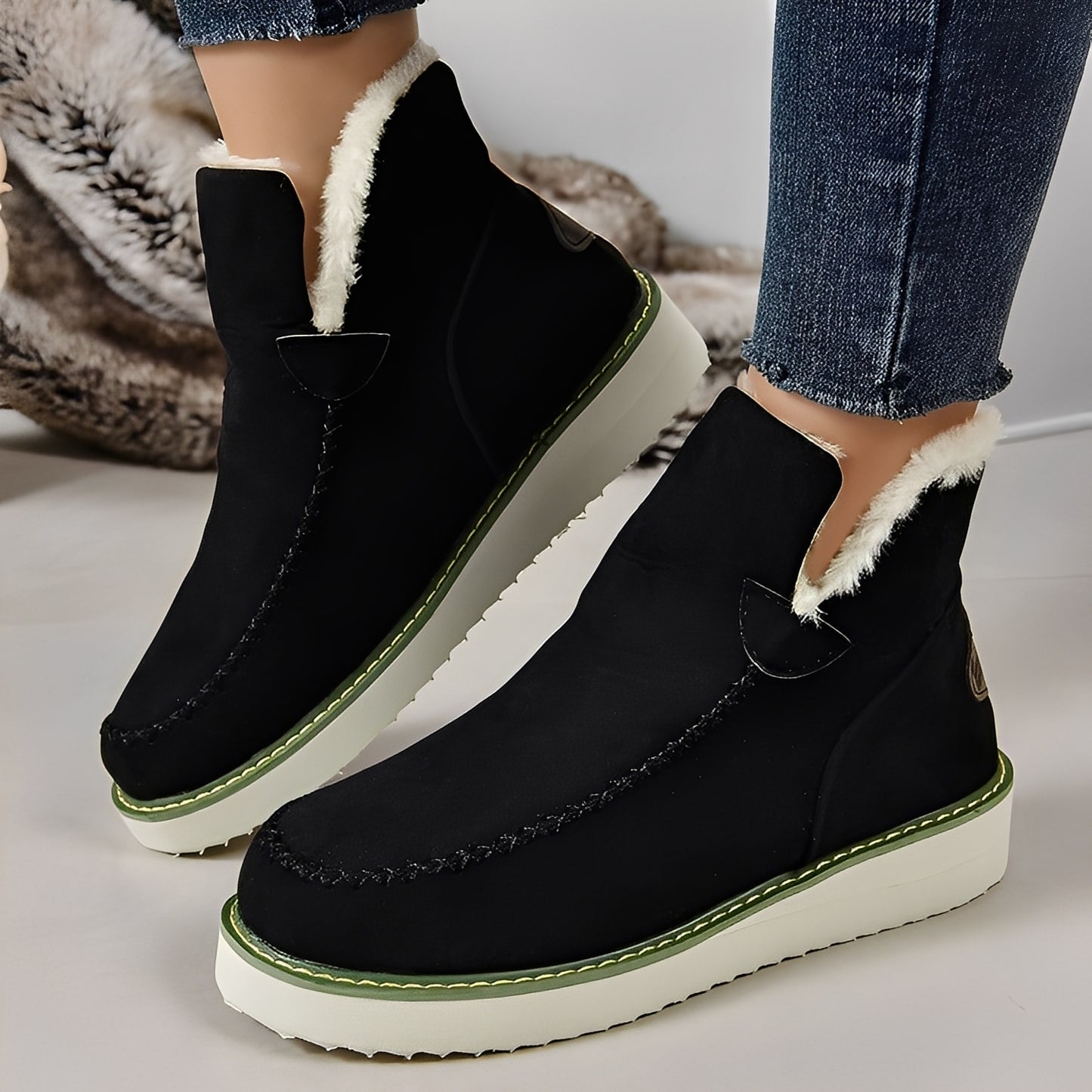 Ashlee - Warme Winterstiefel mit Keilabsatz für Damen