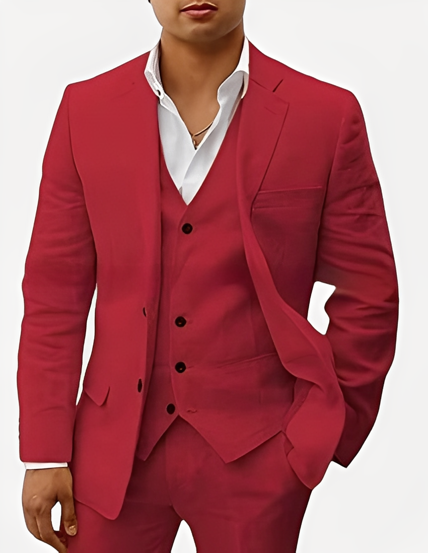 Beckham - Elegantes dreiteiliges Leinen-Set für Herren