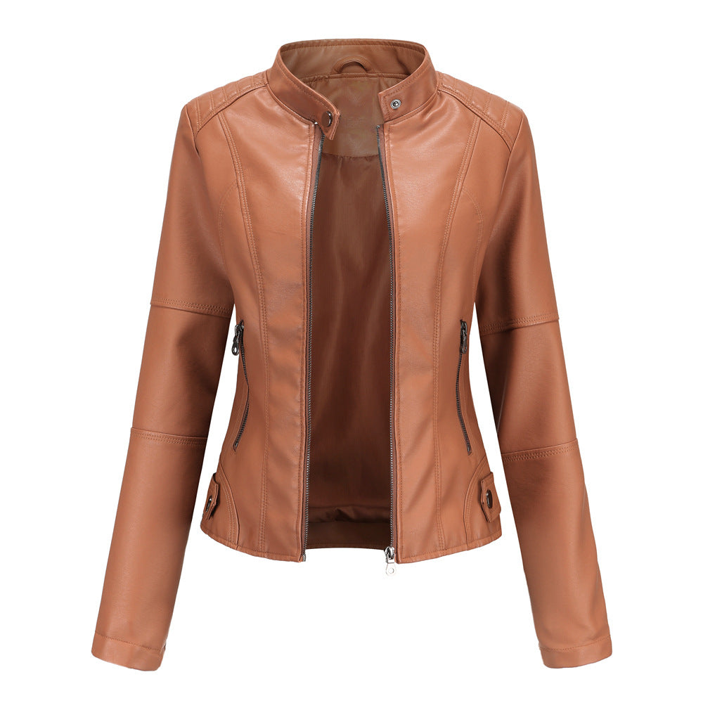 Martha - Stilvolle, schmal geschnittene Lederjacke für Damen