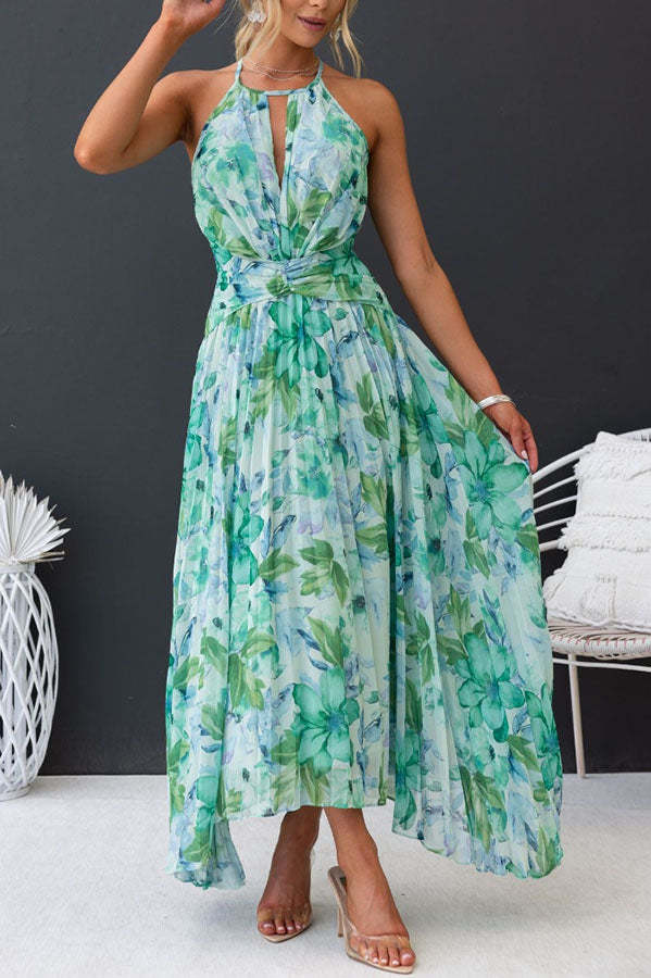 Jinora - Vielfältiges knielanges Kleid mit Blumenmuster