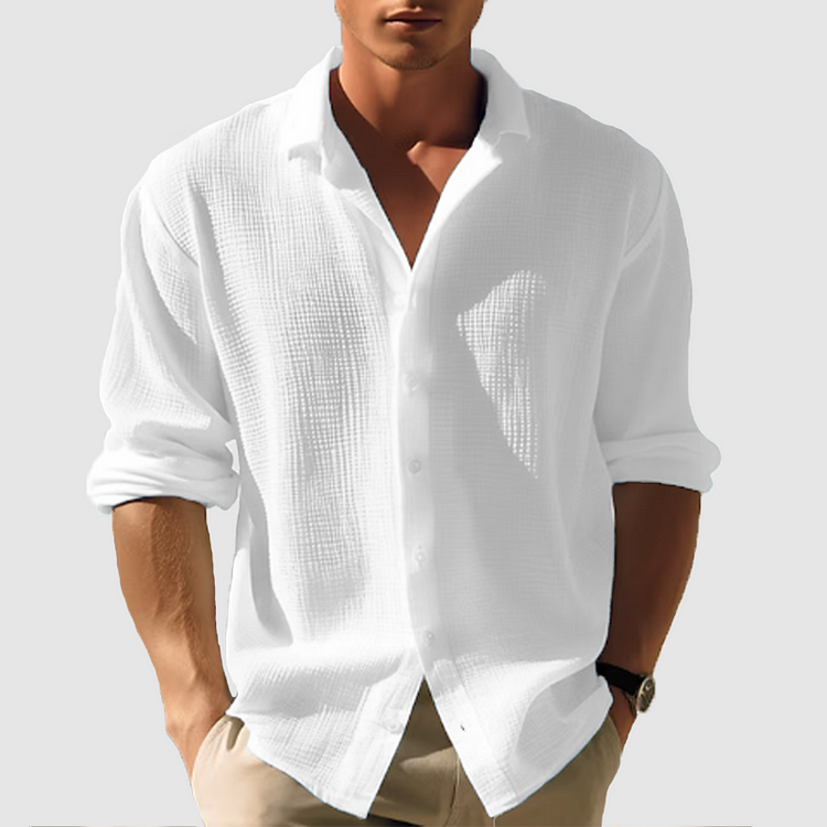 Kelvin - Sommerhemd Herren mit Knopfleiste, Leicht