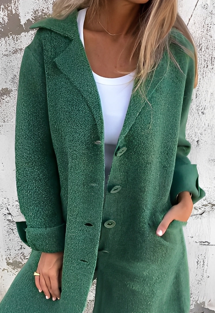 Izabelle - Lässiger langer Strickmantel für Damen