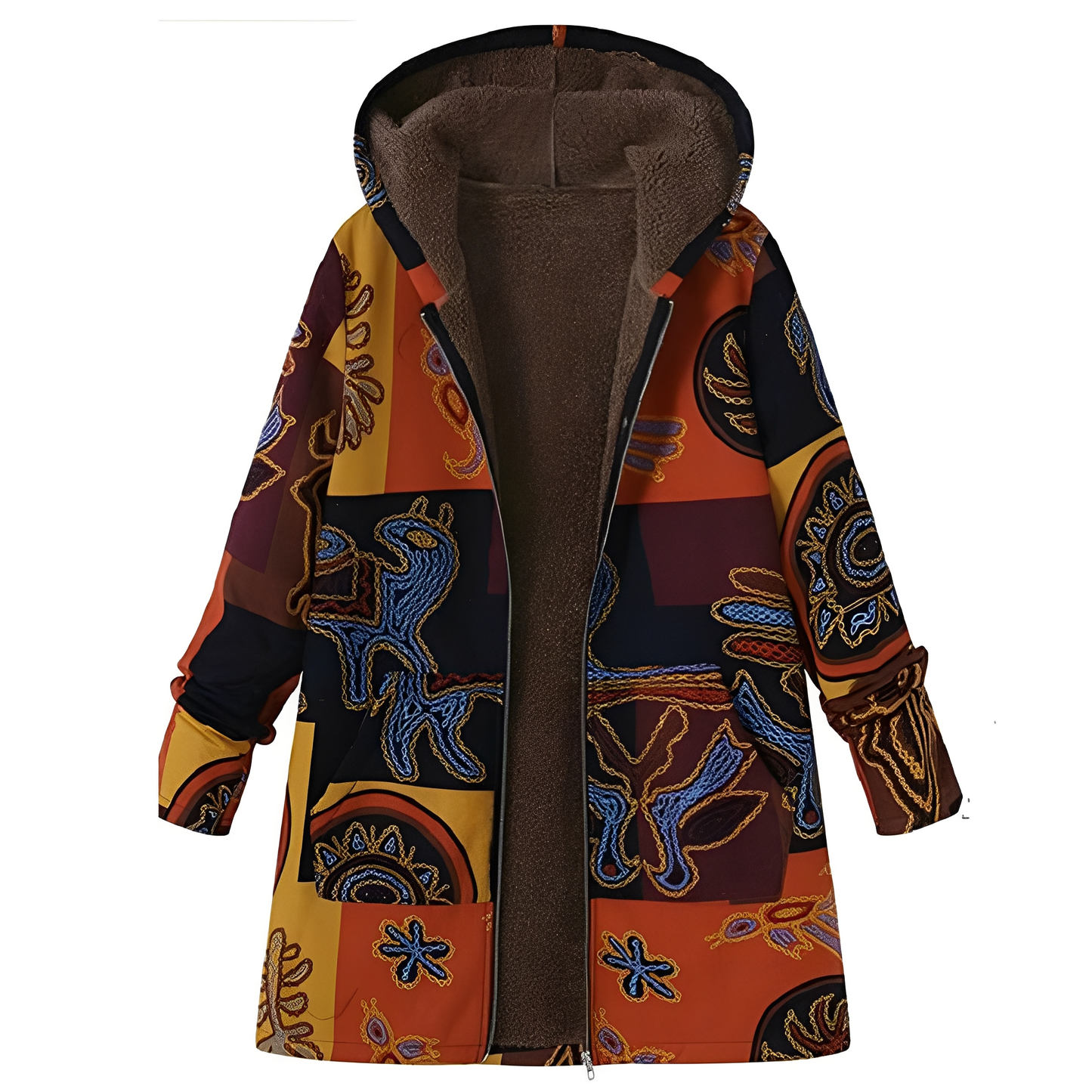 Olyvia - Vintage-Jacke mit Muster für Damen