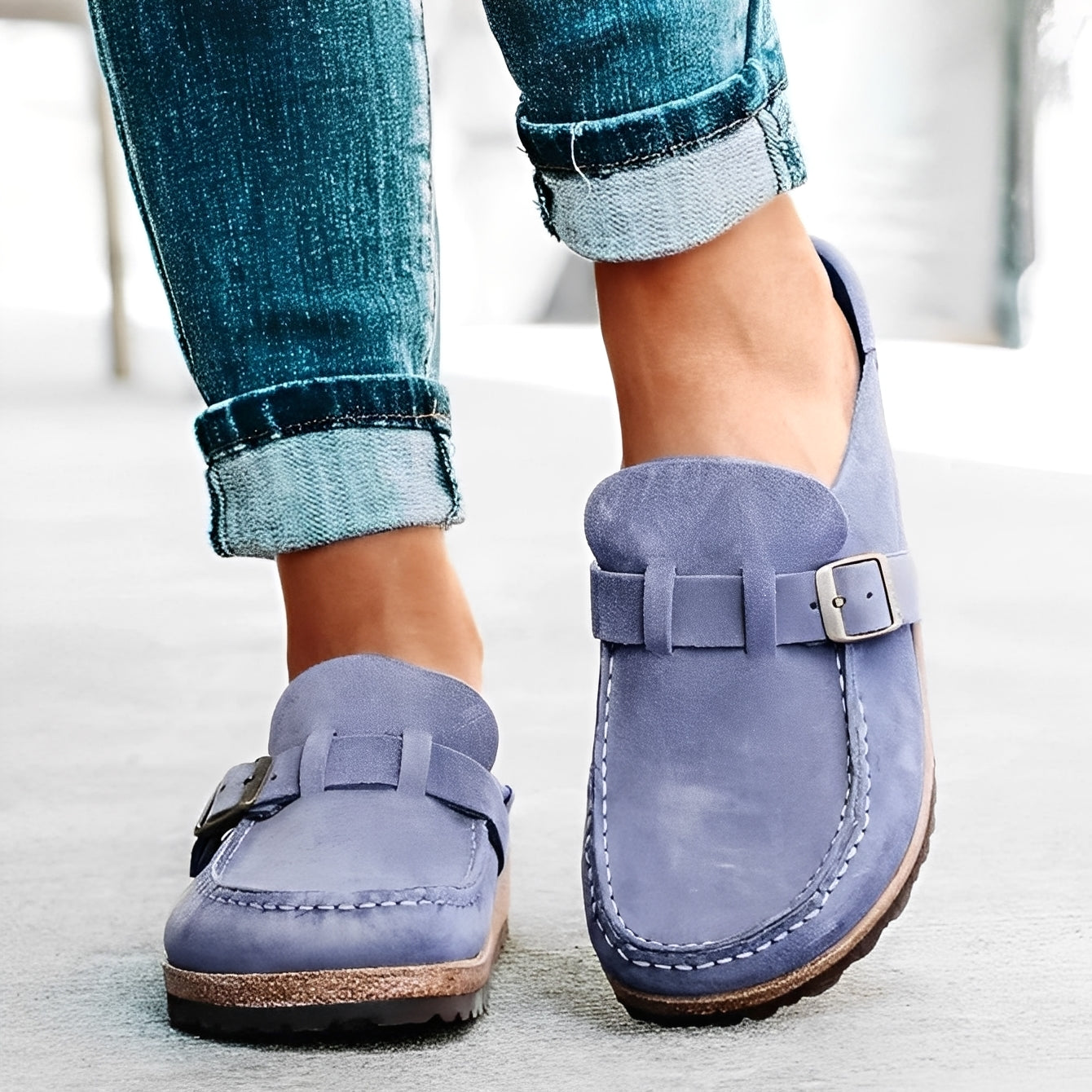 Briana - Bequeme Slip-On-Sandalen mit Schnalle für Damen