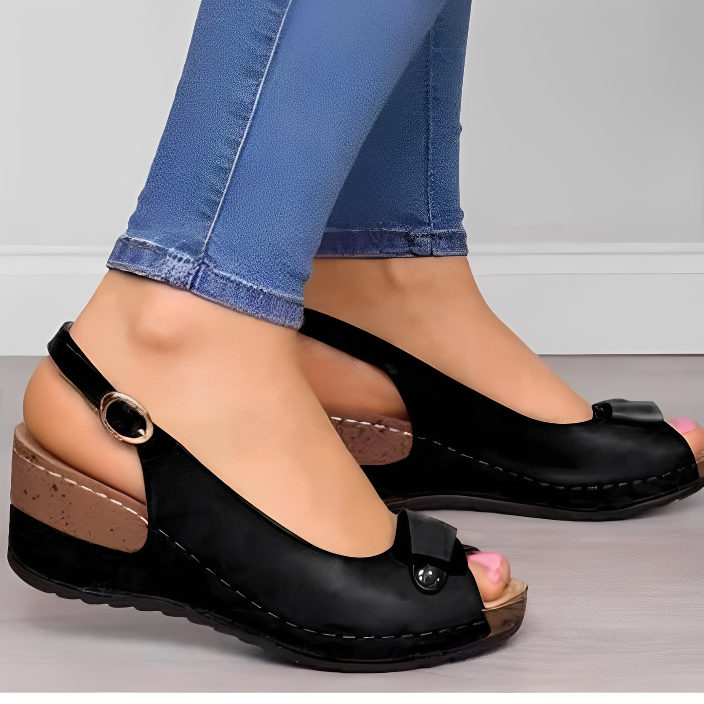 Neville - Bequeme Sandalen mit Keilabsatz für Damen