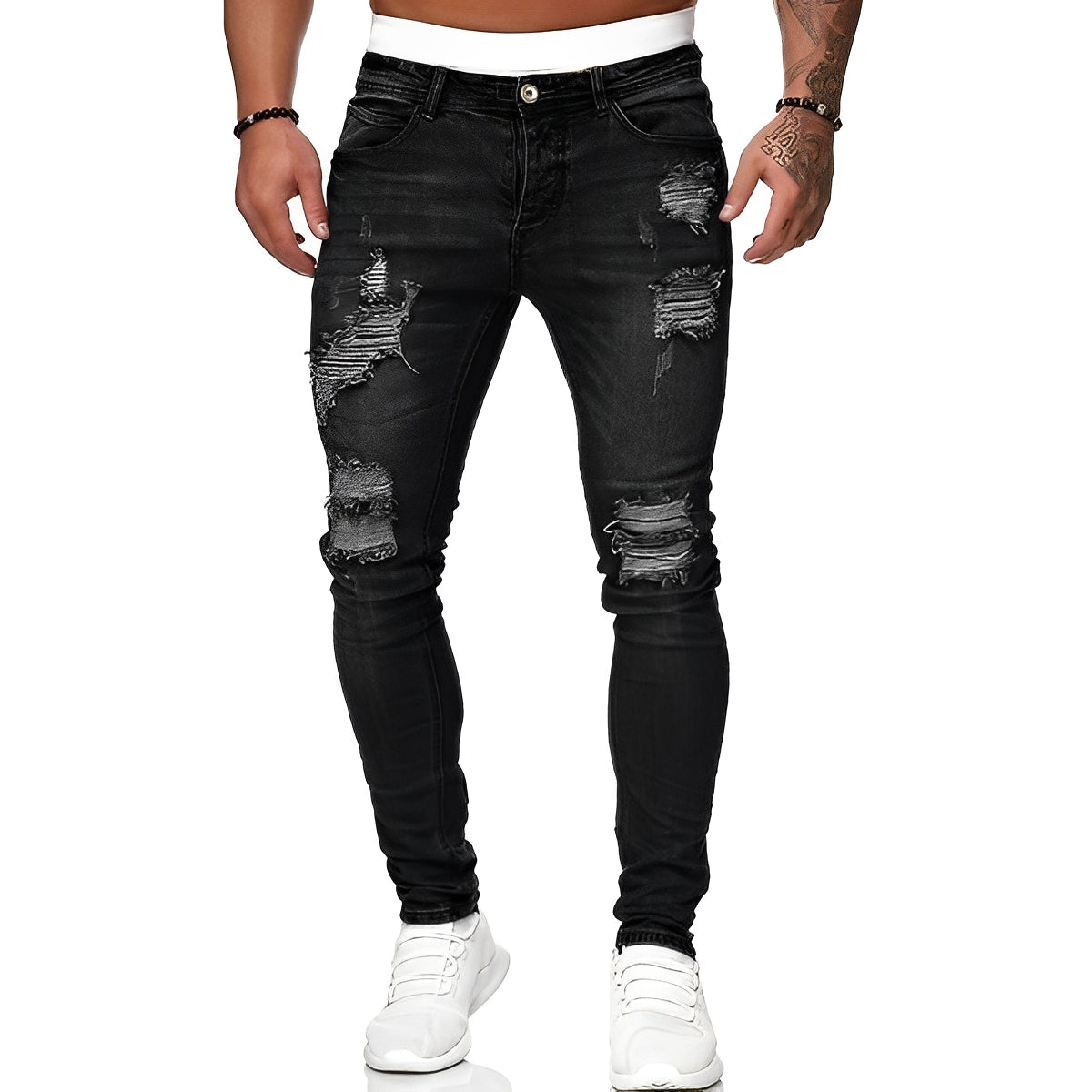 Claud - Slim-Fit-Jeans mit Rissen für Herren