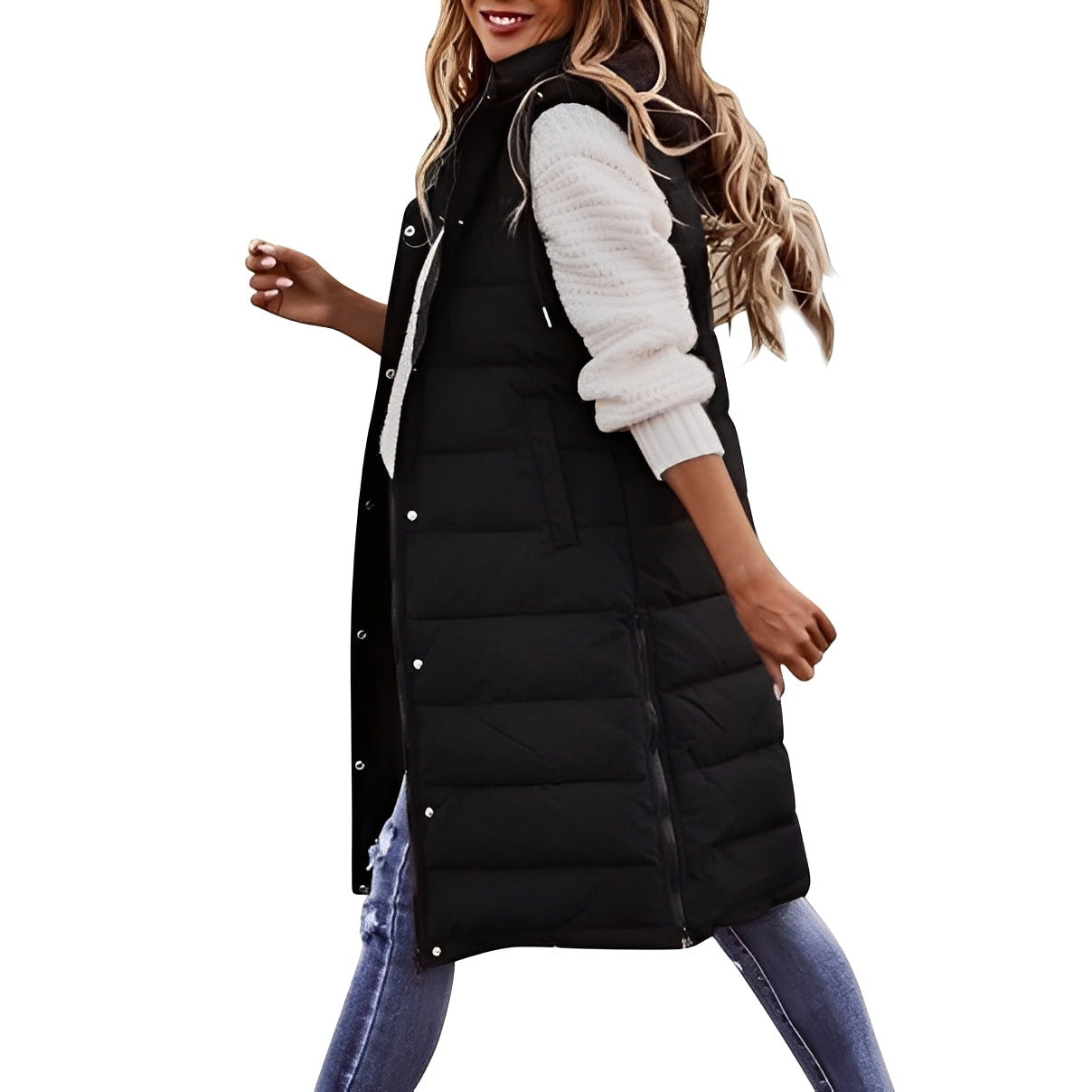 Brenna - Elegante lange Daunenjacke für Damen