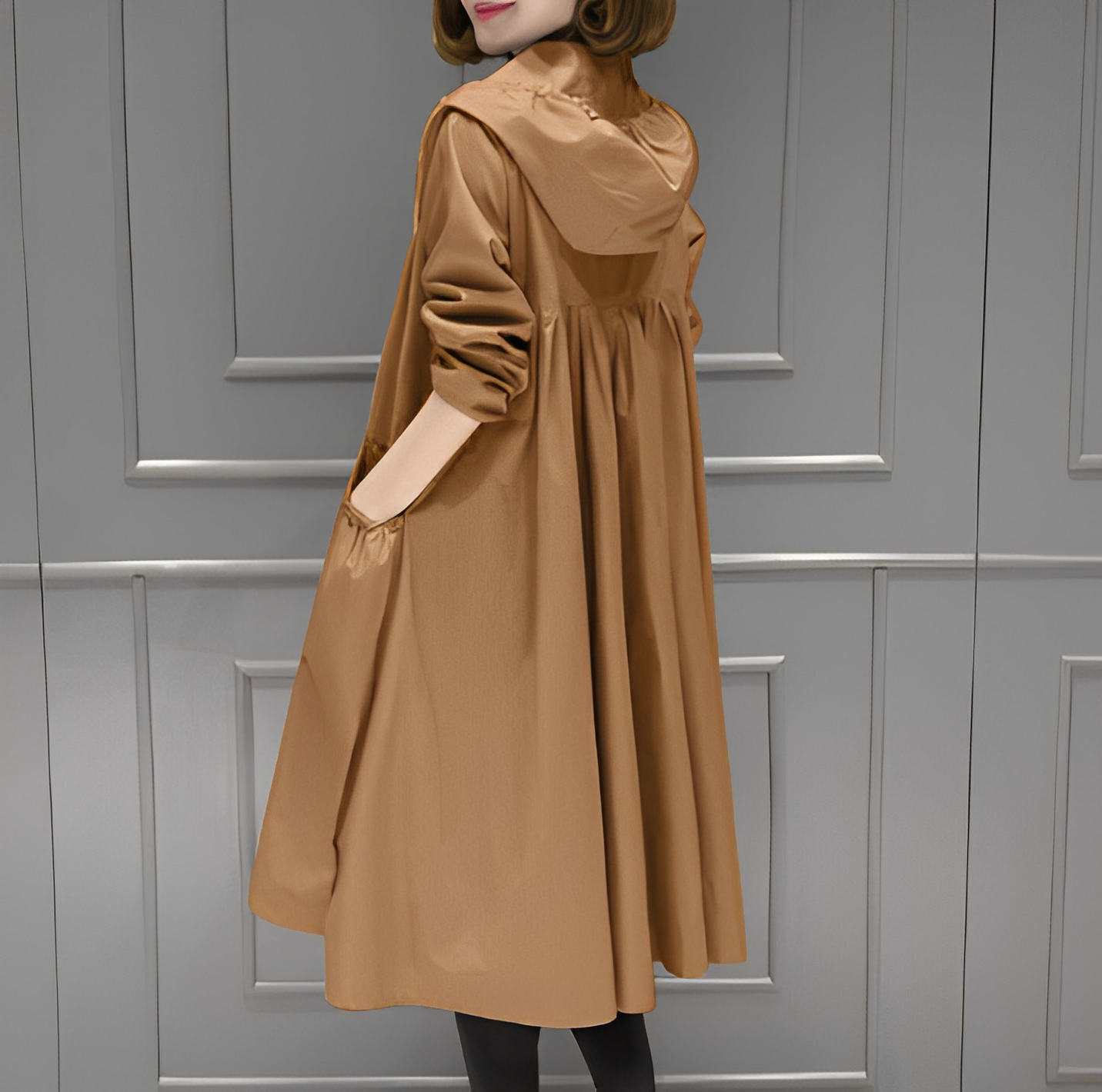 Margarette - Stilvoller Regenmantel mit Kapuze für Damen