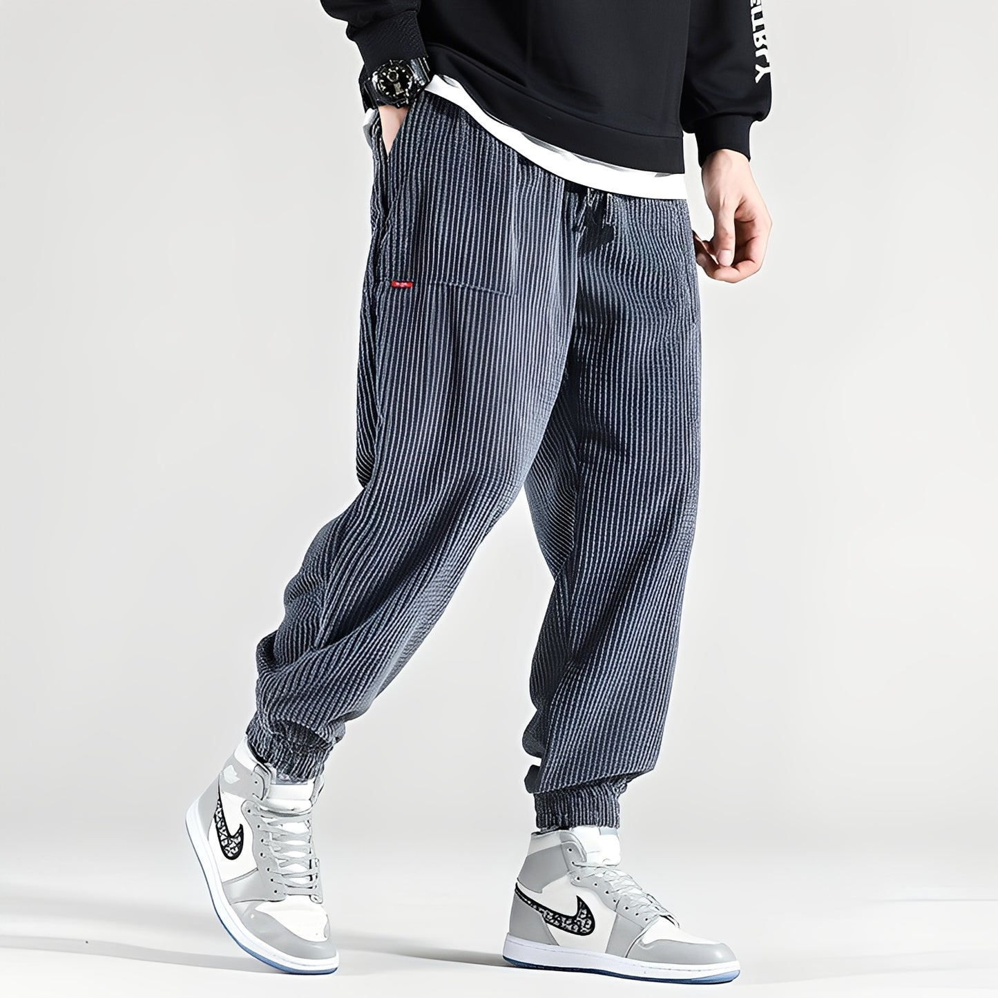 Kodey - Lässige, weite Cordhose für Herren