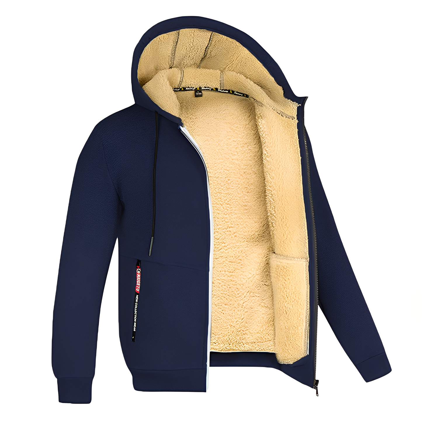 Davin - Lässige Fleecejacke mit Kapuze für Herren