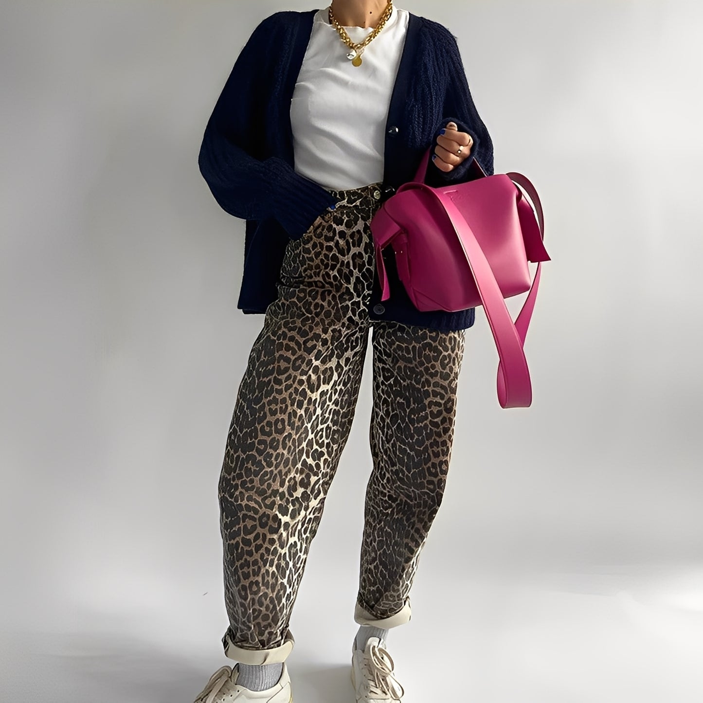 Rowanne - Klassische Hose mit weitem Bein und Print für Damen