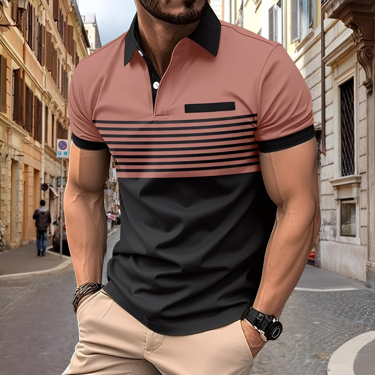 Derryl - Stilvolles gestreiftes Poloshirt für Herren