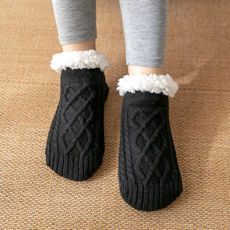 Raquel - Warme, rutschfeste Plüschsocken für Damen für den Winter