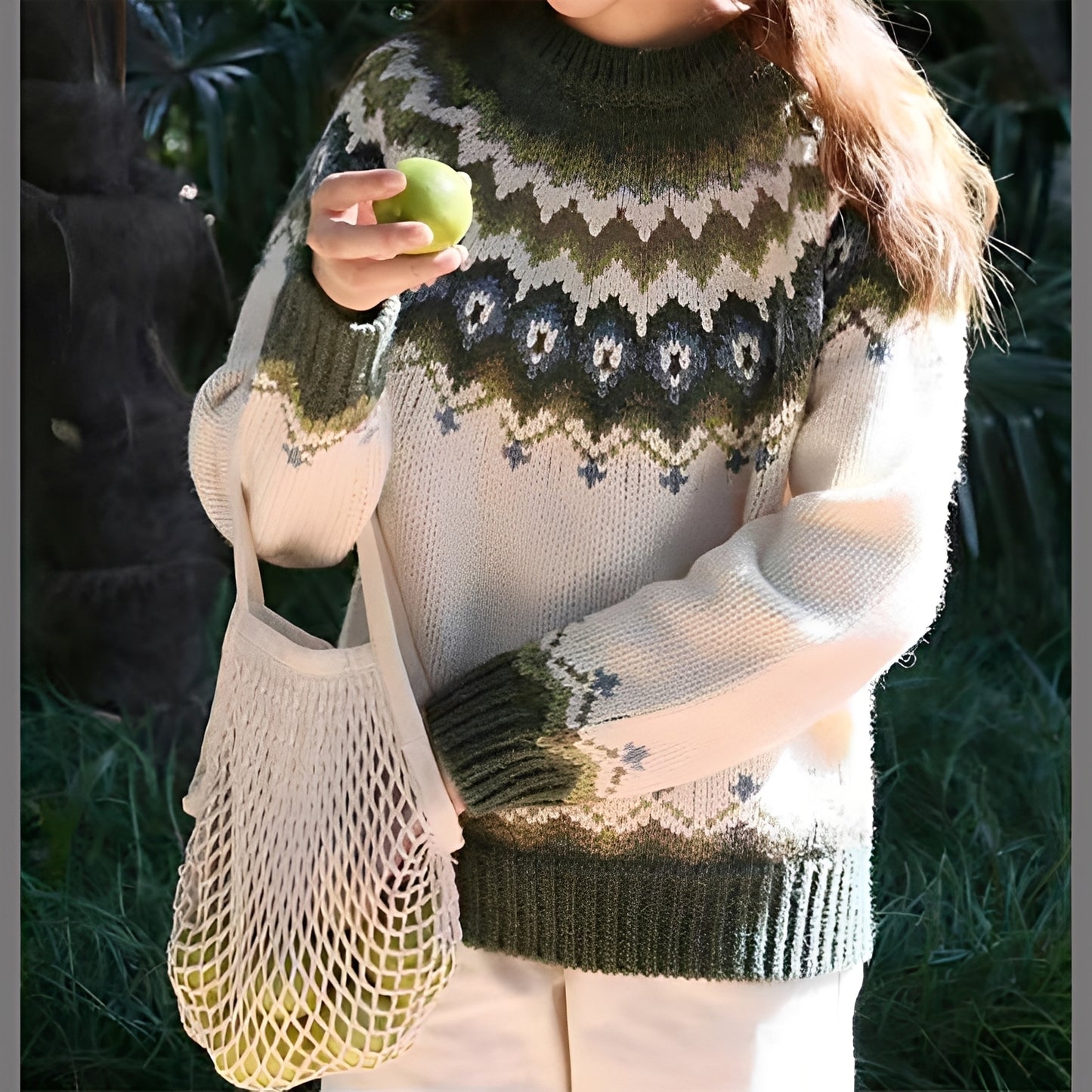 Margery - Klassischer warmer Wollpullover für Damen