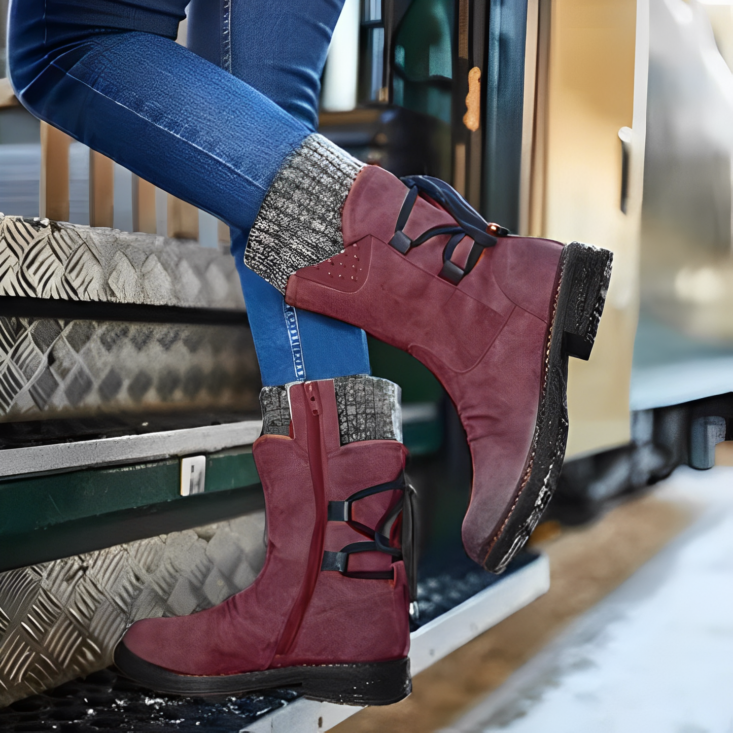 Sharalyn - Bequeme Winterstiefel für Damen in halber Wadenlänge