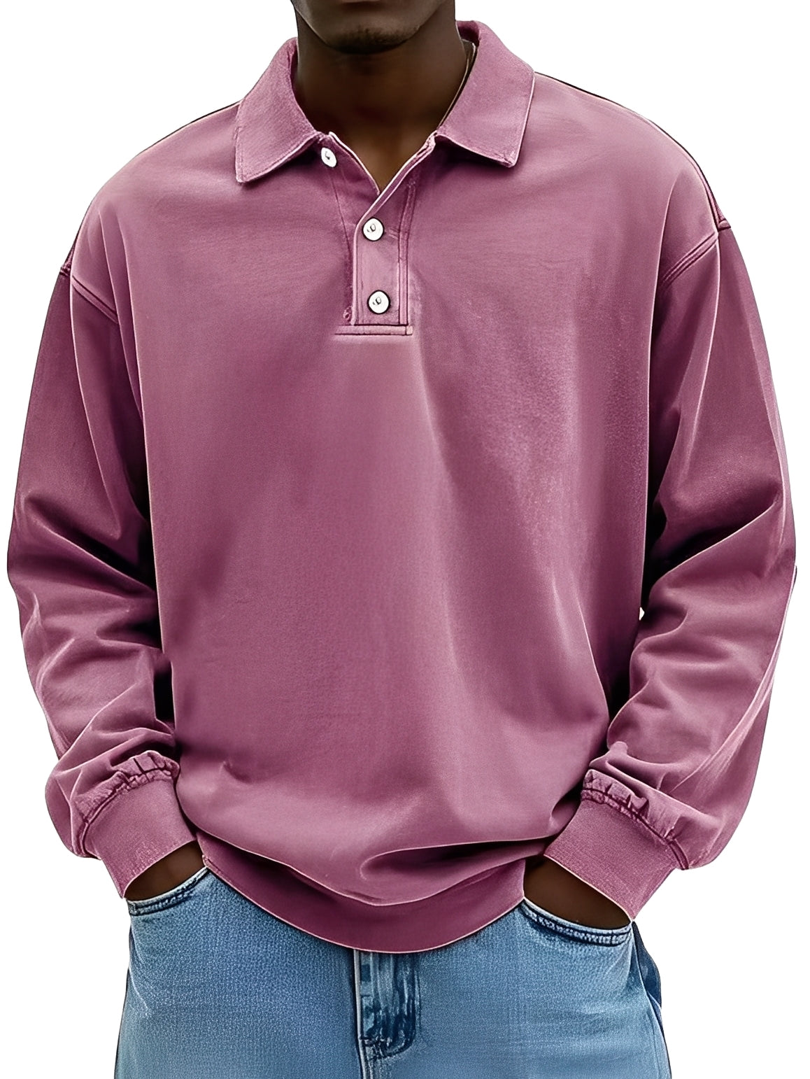 Clayton - Klassisches Langarm-Poloshirt für Herren