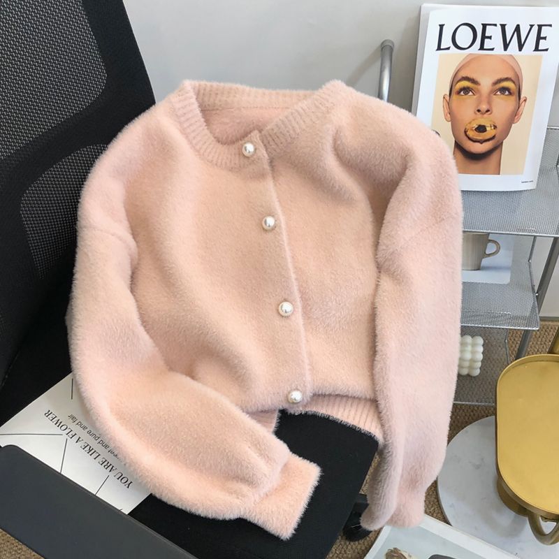 Natille - Weicher Strickcardigan aus Fellimitat für Damen