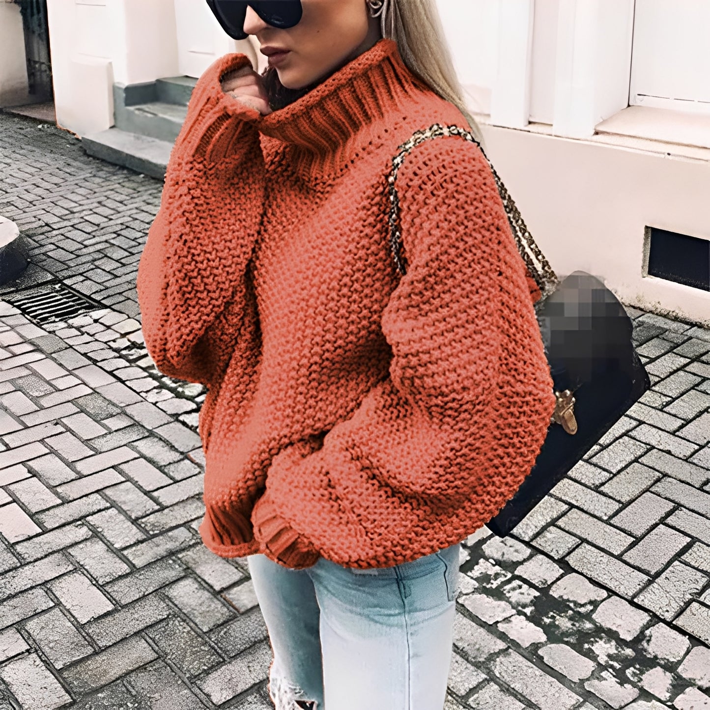 Nicola - Ultra-dicker, lockerer Rollkragenpullover für Damen