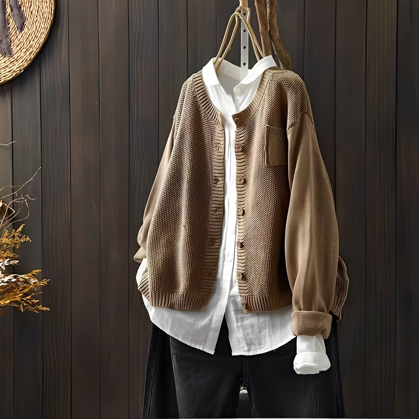 Shanon - Klassische, locker geschnittene Strickjacke für Damen