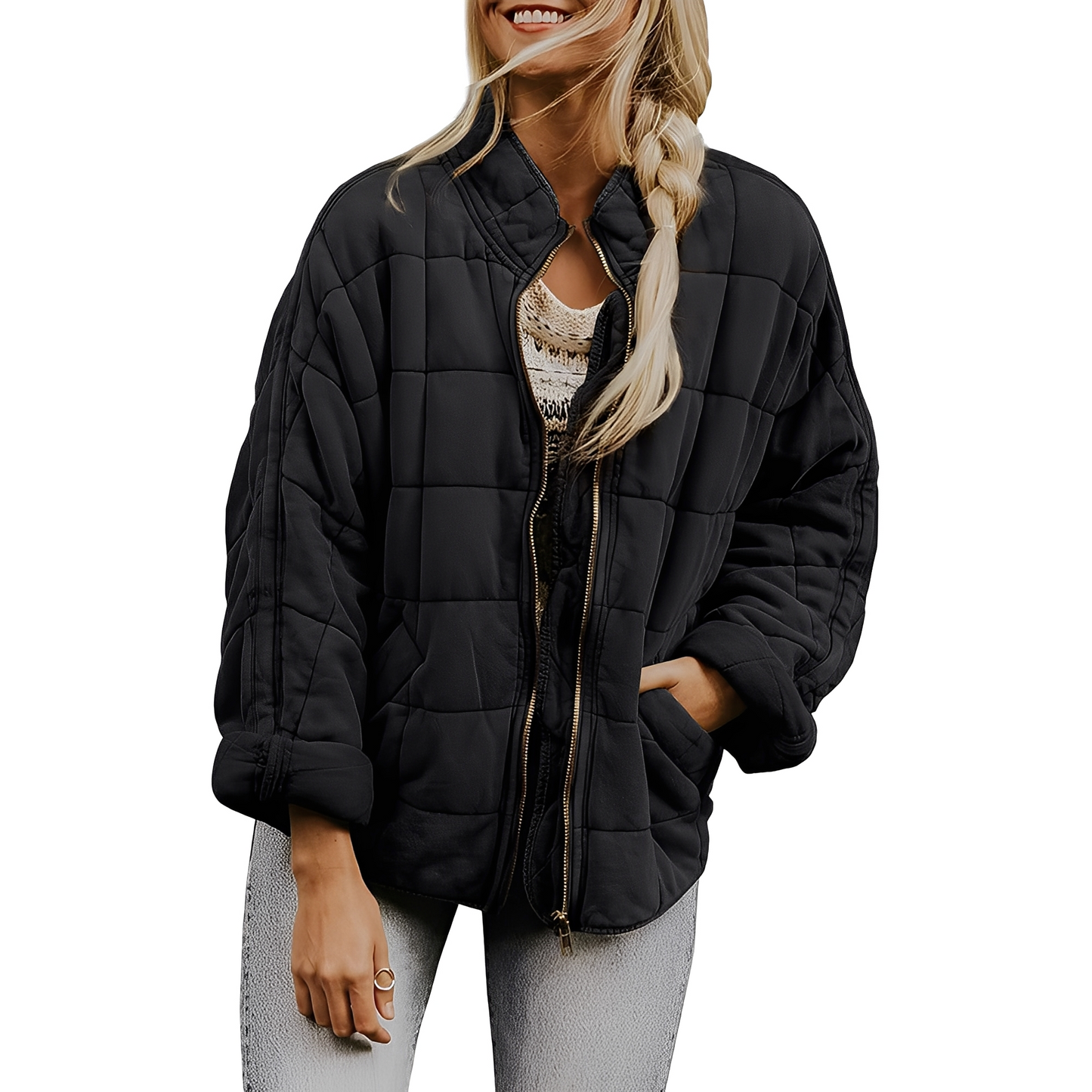 Luana - Lässige Steppjacke mit Taschen für Damen