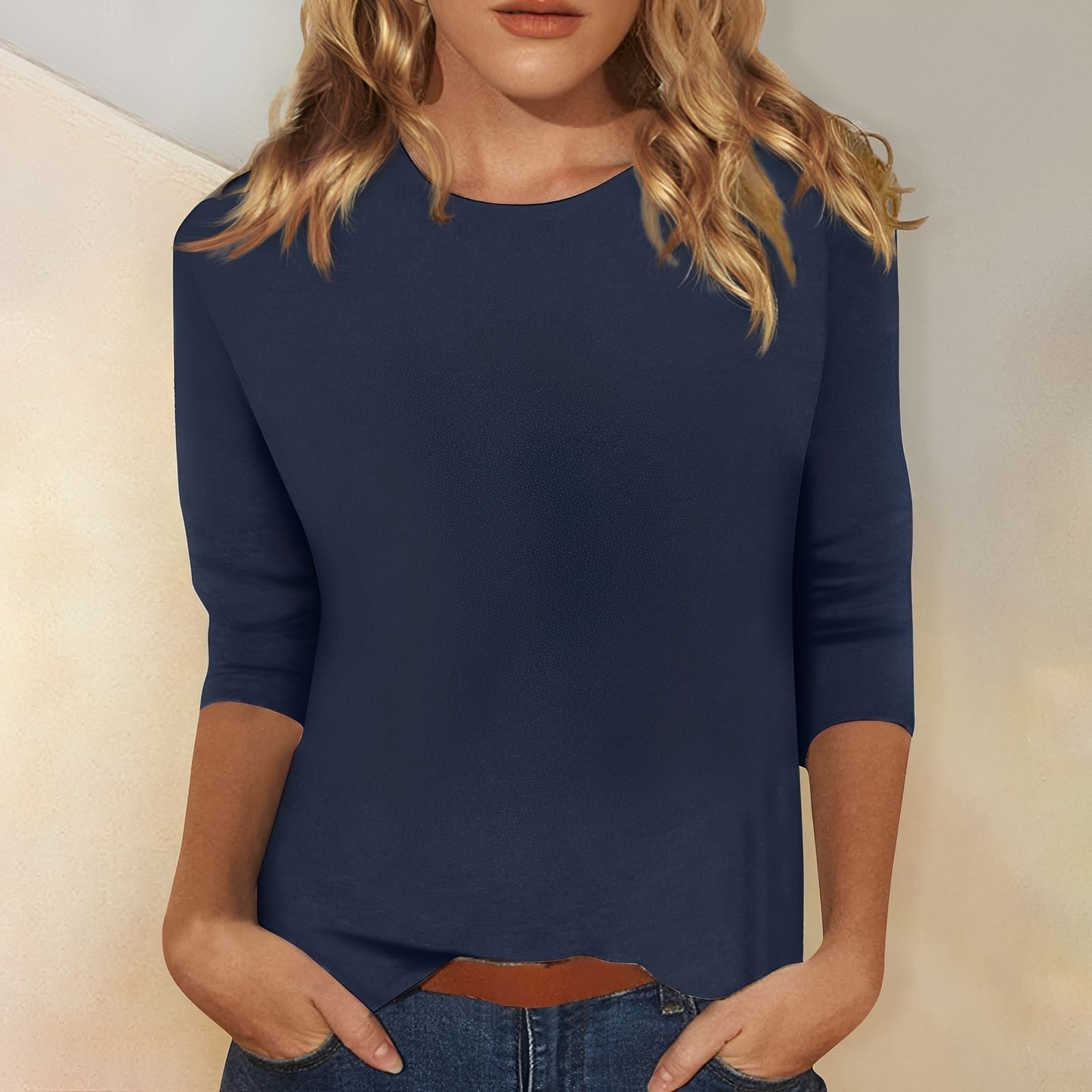 Louisa - Lässiges, schlichtes Langarmshirt für Damen