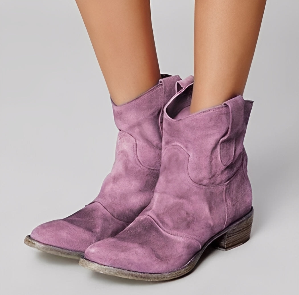 Adaline - Retro-Cowboystiefel mit niedrigem Absatz für Damen