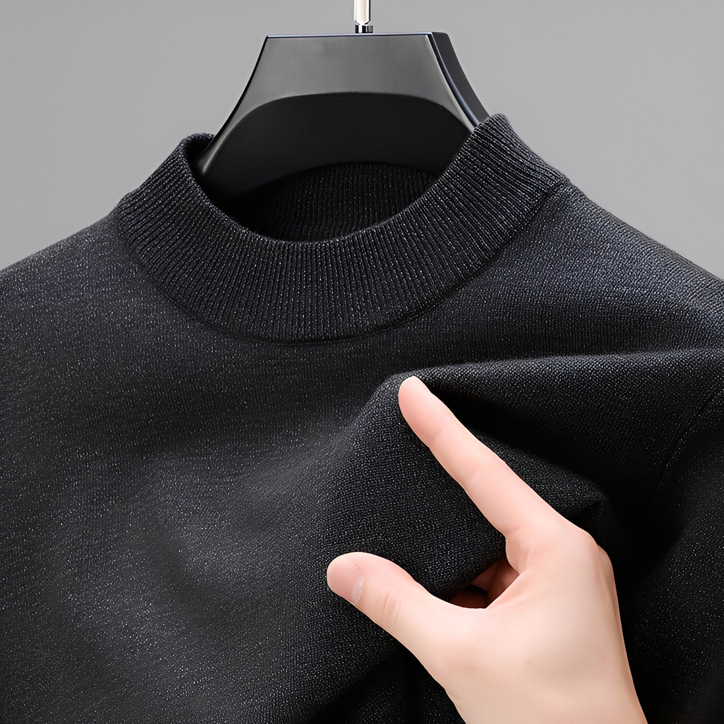 Davis - Lässiger Kaschmirpullover mit Saum für Herren