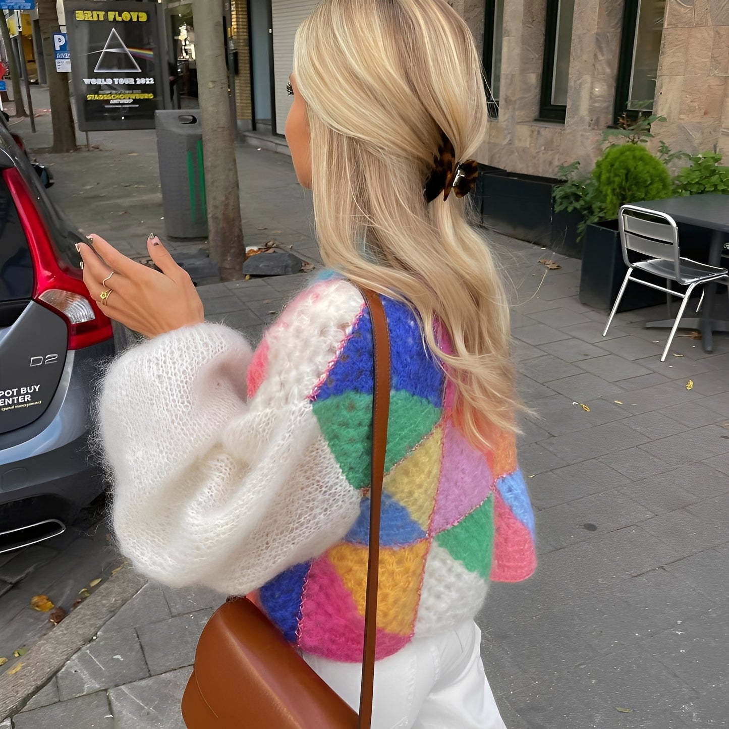 Luna - Warmer Pullover mit Kontrastfarben für Damen