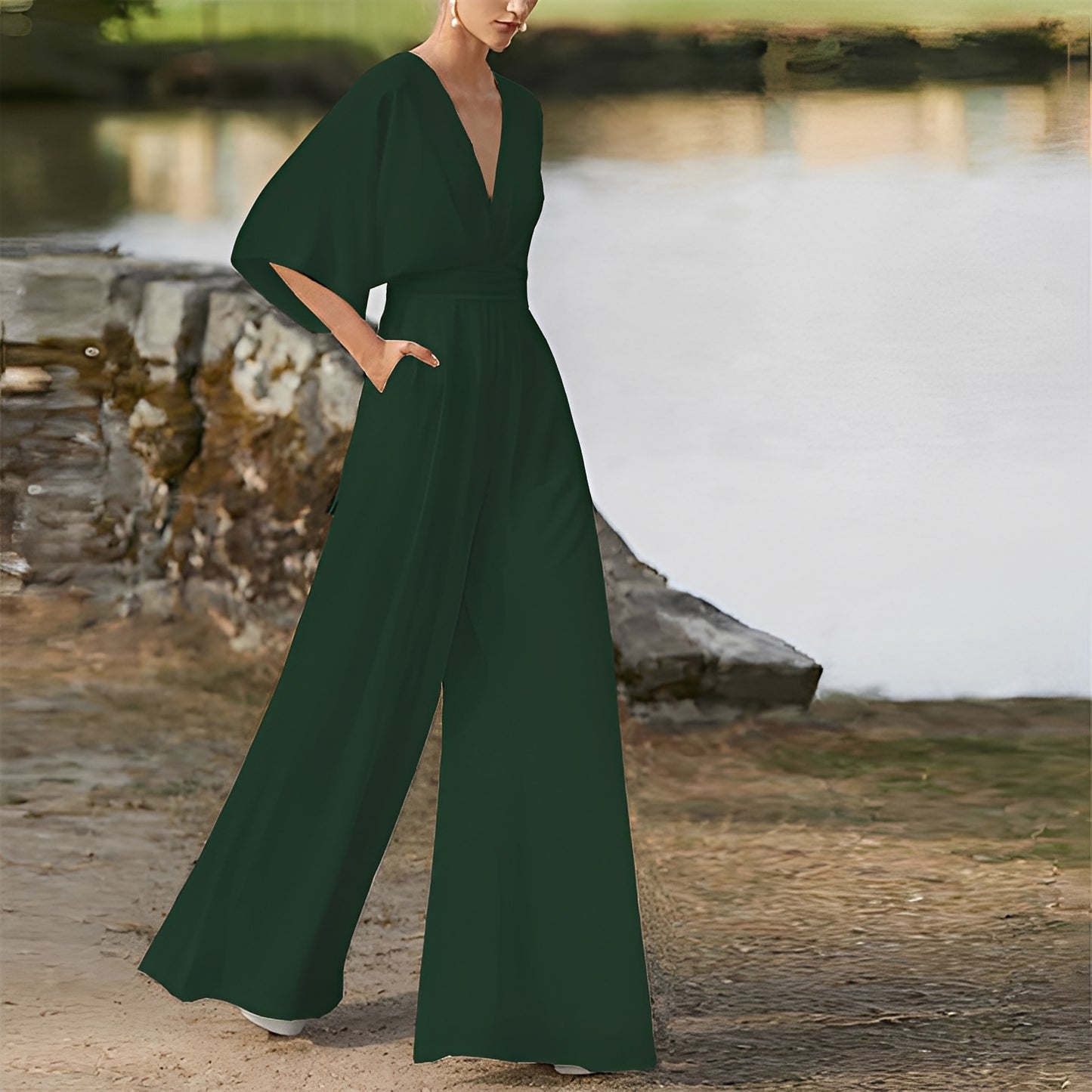 Carmella - Lockerer Jumpsuit mit hoher Taille für Damen