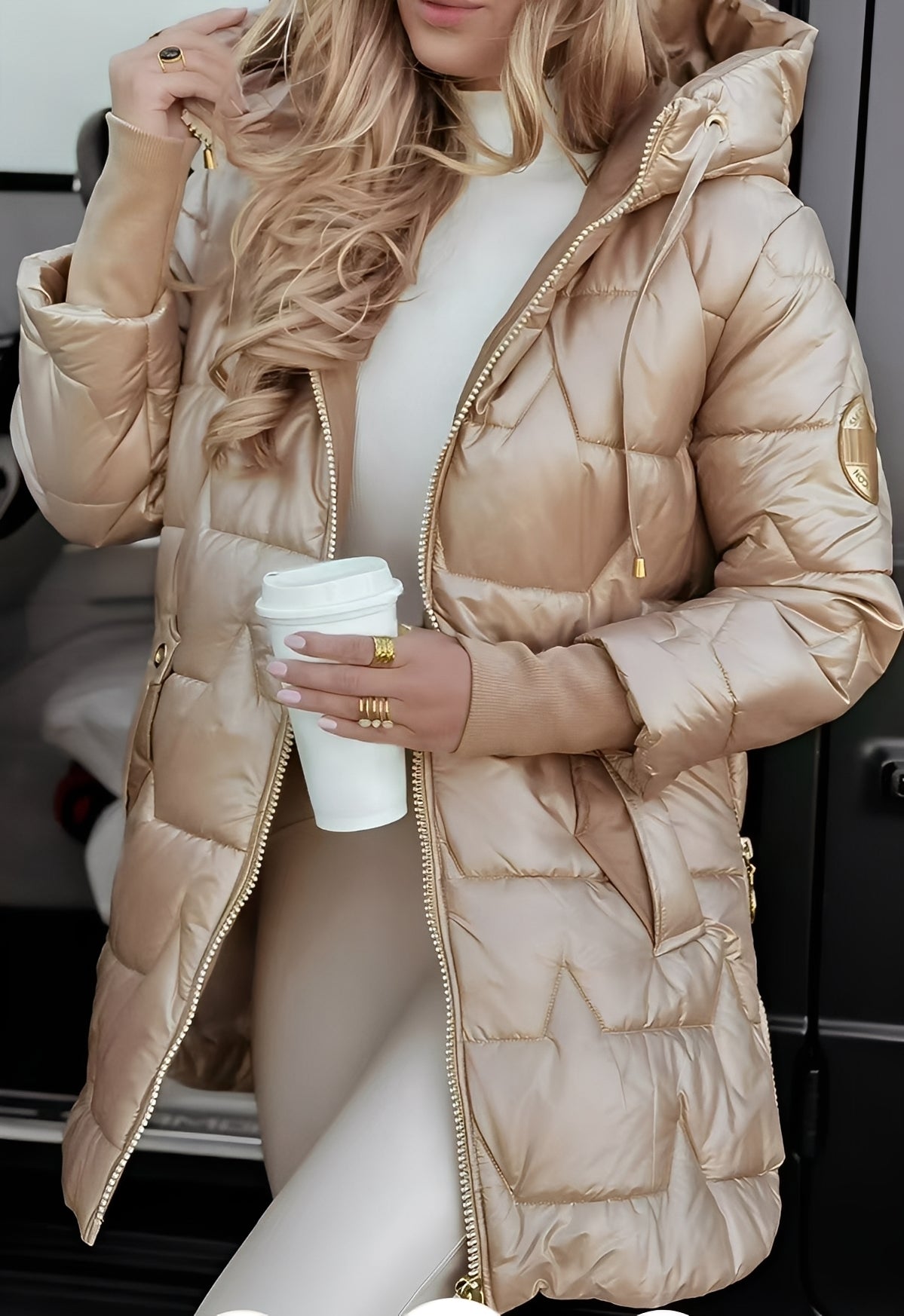 Georgina - Eleganter Daunenmantel mit Kapuze für Damen