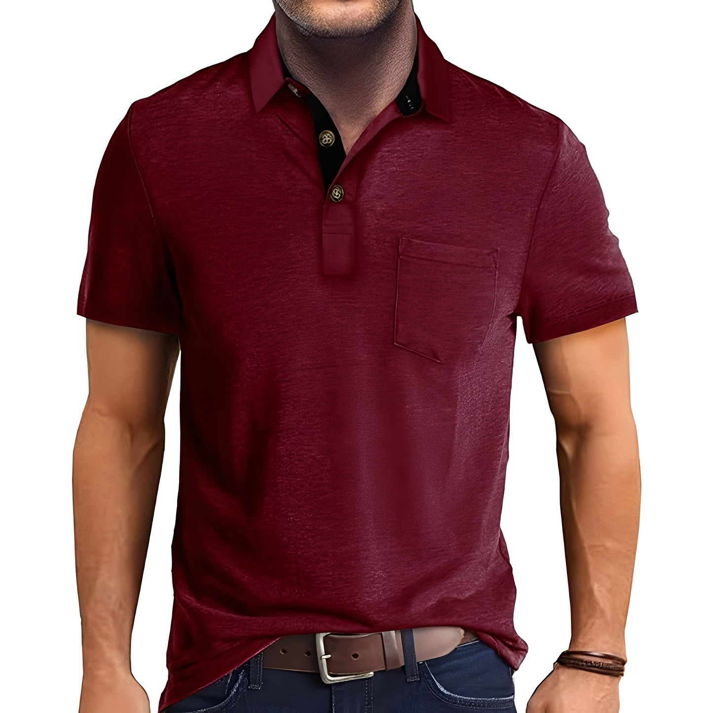 Abner - Retro-Poloshirt mit kurzen Ärmeln für Herren