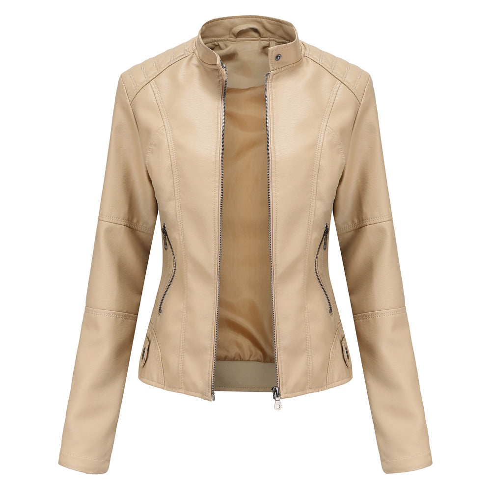 Martha - Stilvolle, schmal geschnittene Lederjacke für Damen