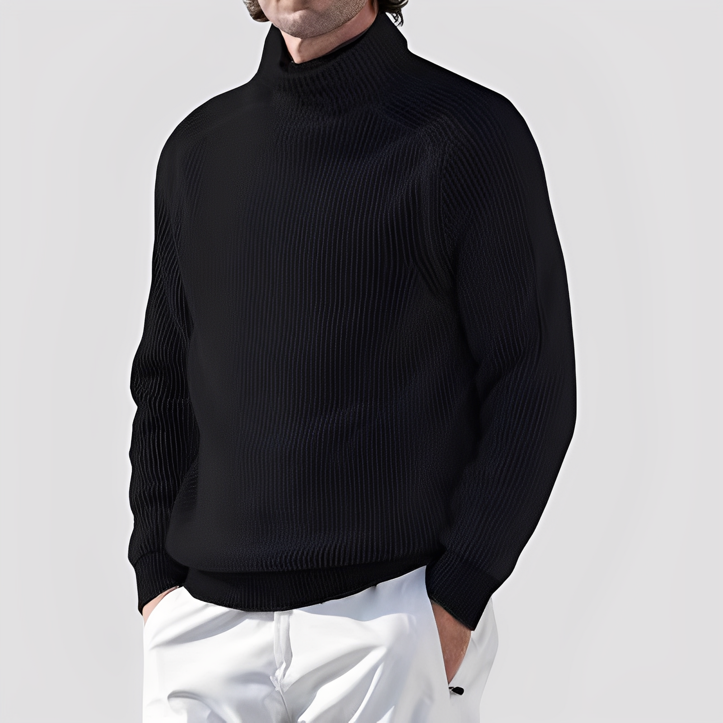 Chadwick - Eleganter, warmer Rollkragenpullover aus Wolle für Herren
