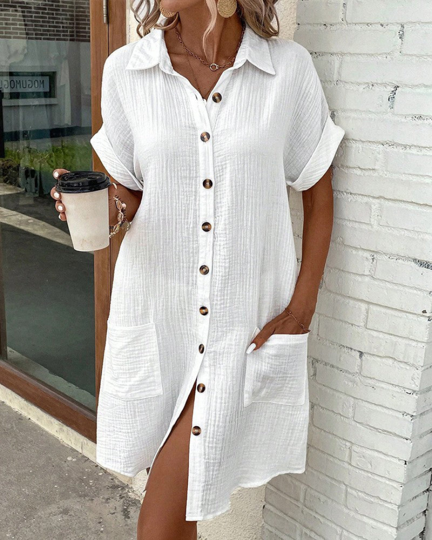 Rorie - Schlichtes Sommerhemdkleid für Damen