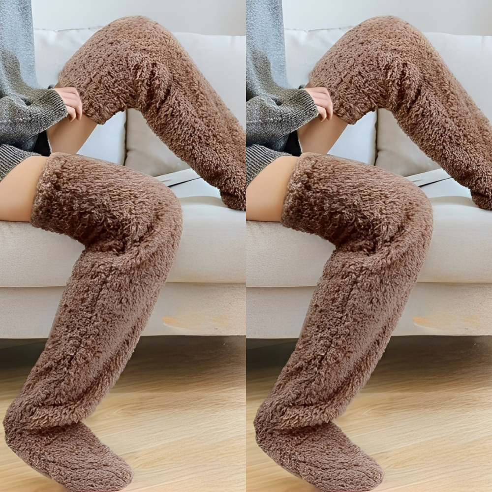 Camellia - Warme, überknielange Wintersocken für Damen