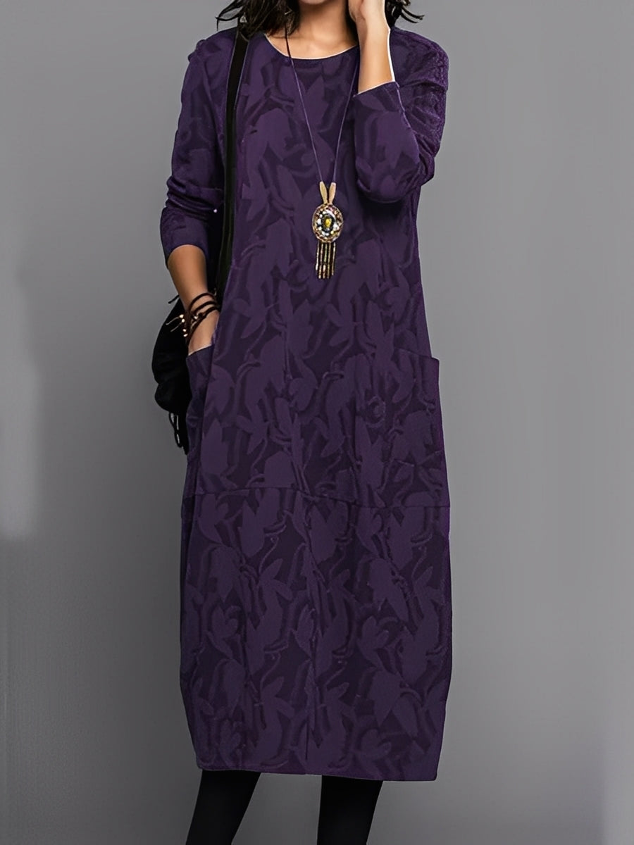 Kadence - Stilvolles Langarmkleid mit Print für Damen