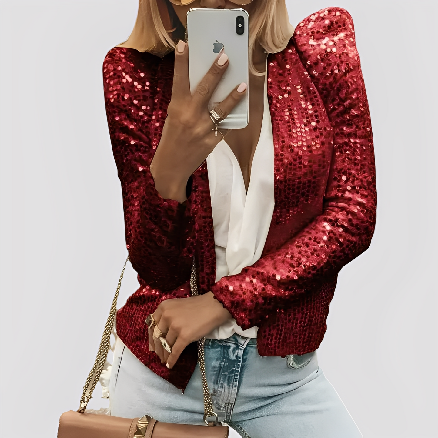 Shannen - Stilvoller Blazer mit Glitzer für Damen