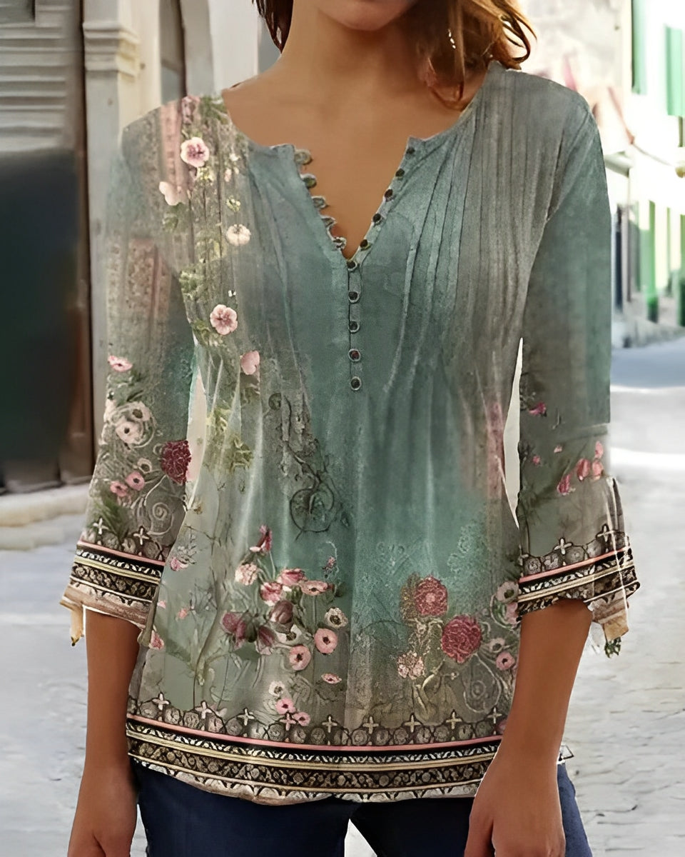 Eloise - Elegantes Oberteil mit Blumenprint für Damen