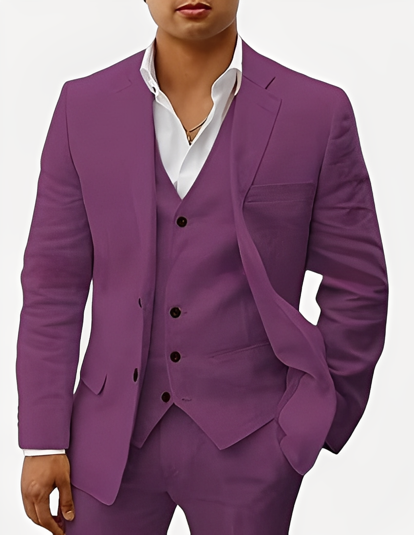 Beckham - Elegantes dreiteiliges Leinen-Set für Herren