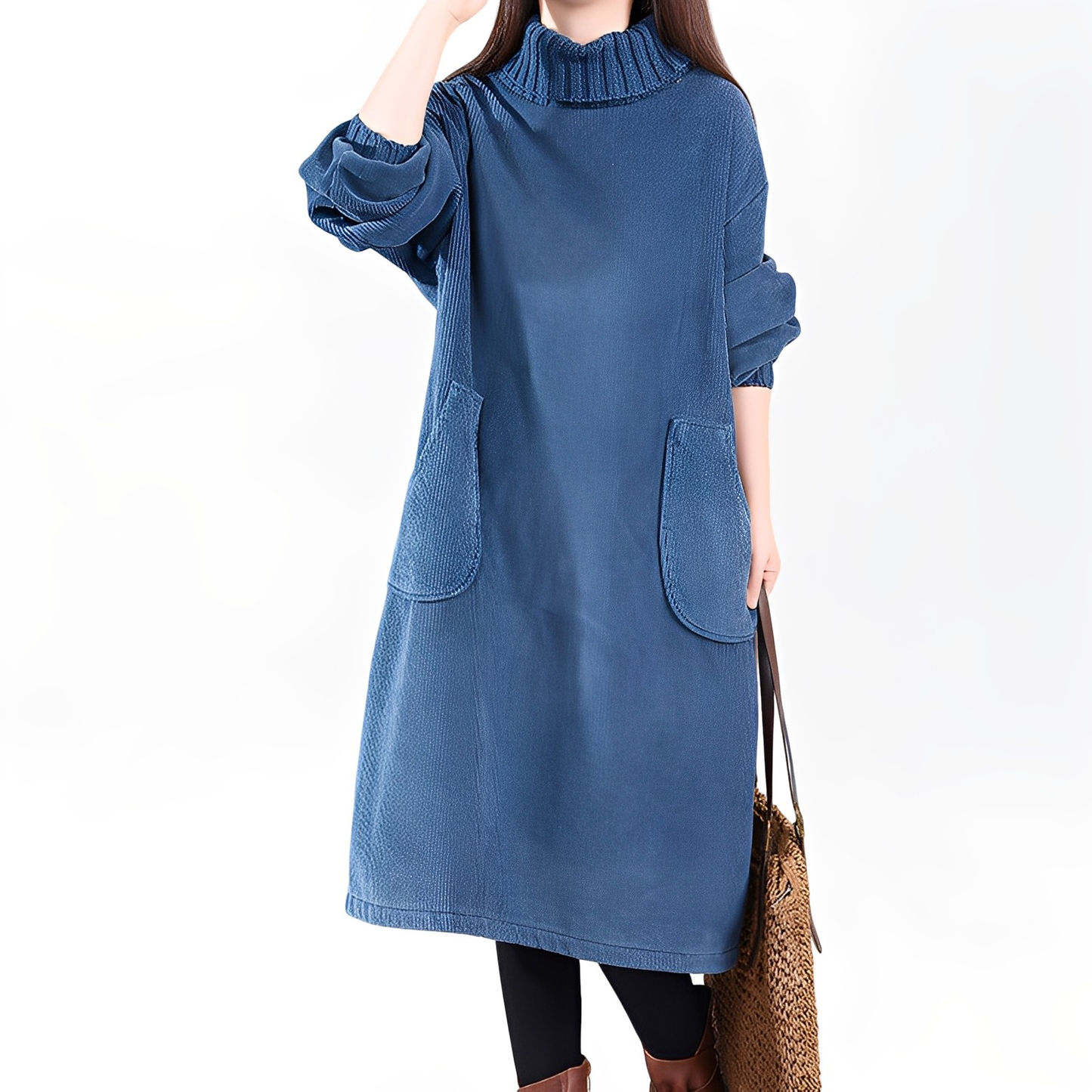 Elouise - Lockeres Cordkleid mit Taschen für Damen