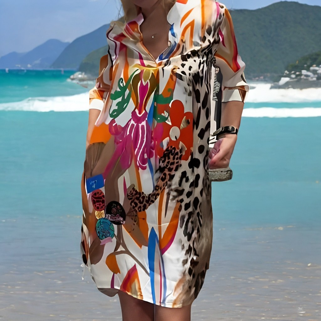 Ariel - Lockeres Strandhemdkleid für Damen