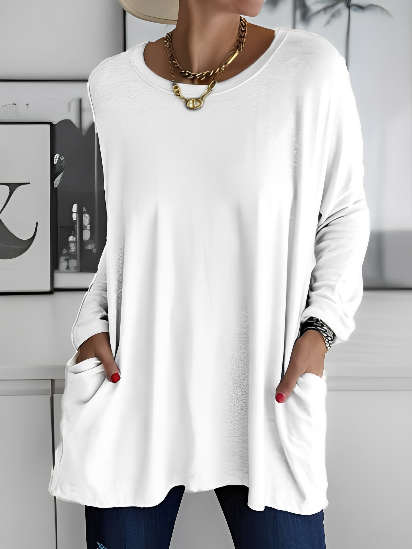 Leola - Lässiger Pullover mit Taschen für Damen