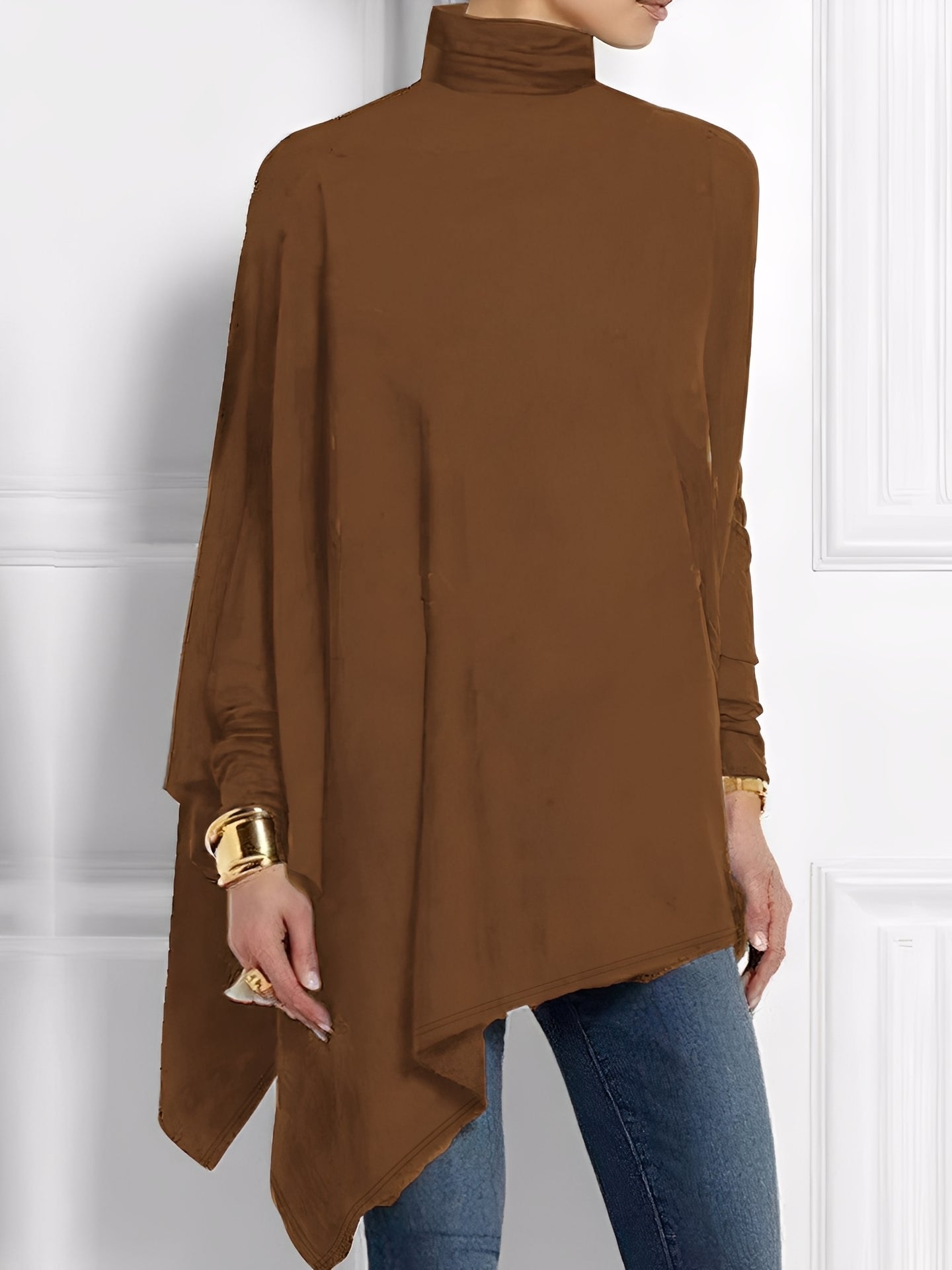 Kalysta - Stilvolles asymmetrisches Fleece-Oberteil für Damen