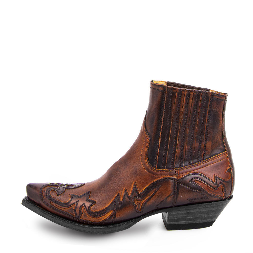 Geraldine - Retro-Cowboystiefel aus Leder für Damen