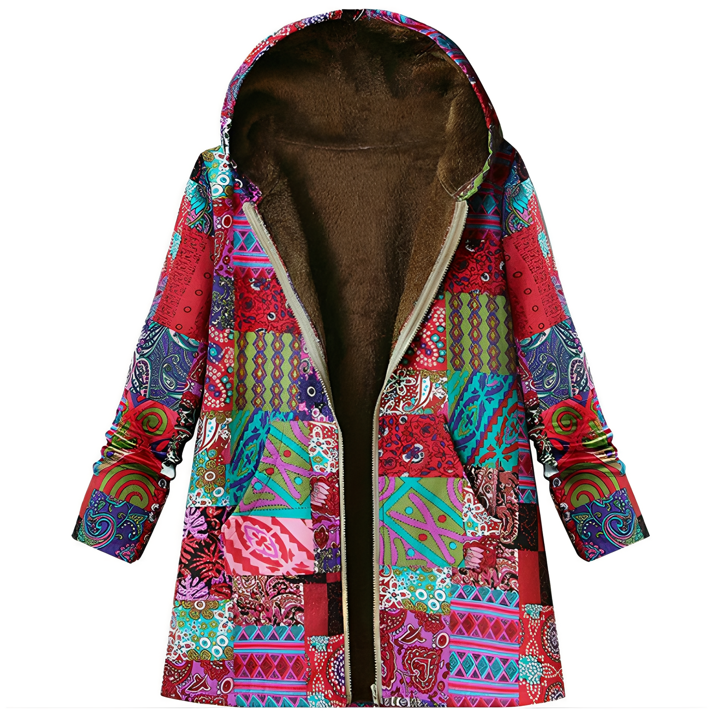 Olyvia - Vintage-Jacke mit Muster für Damen