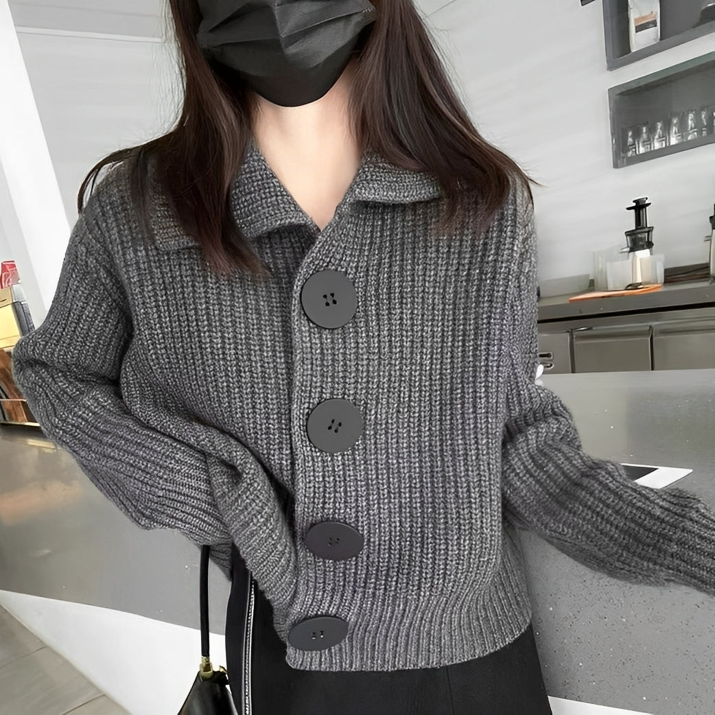 Alexus - Lockerer Cardigan mit Knopfleiste für Damen