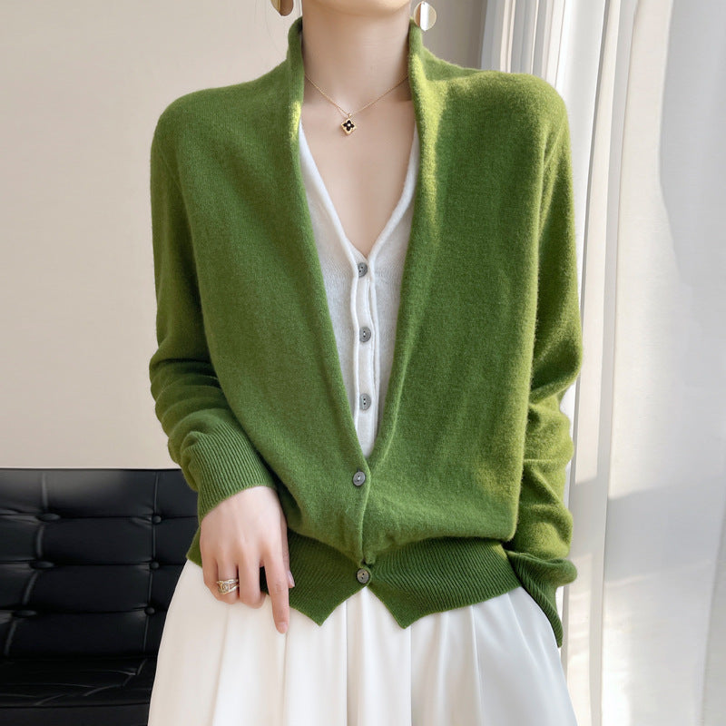 Jayleen - Lässiges Strickoberteil mit Knöpfen für Damen